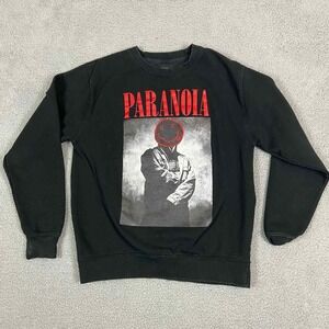 Paradise Lost Paranoia Graphic Sweatshirt Black‎ Red Smiley Mens Medium